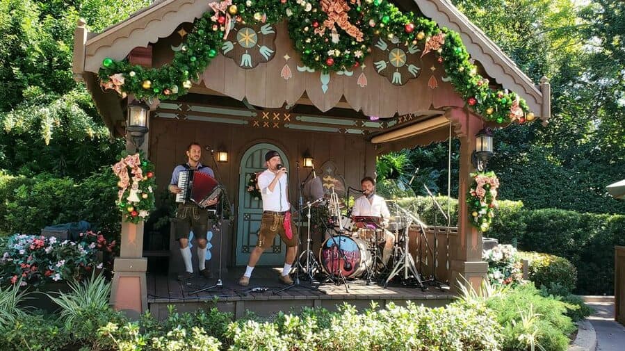 Band Singing During The Epcot Food And Wine Festival