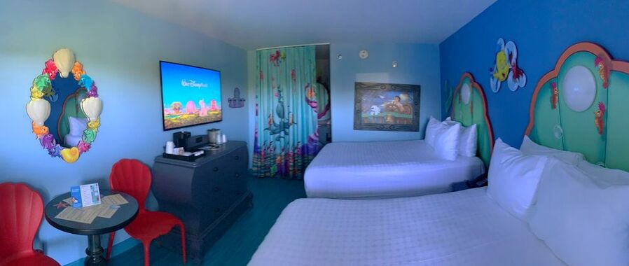 Little Mermaid Themed Hotel Room At Disney World