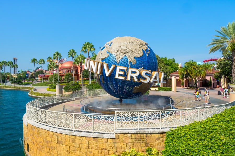 The Famous Universal Globe At Universal Studios Florida Theme Park