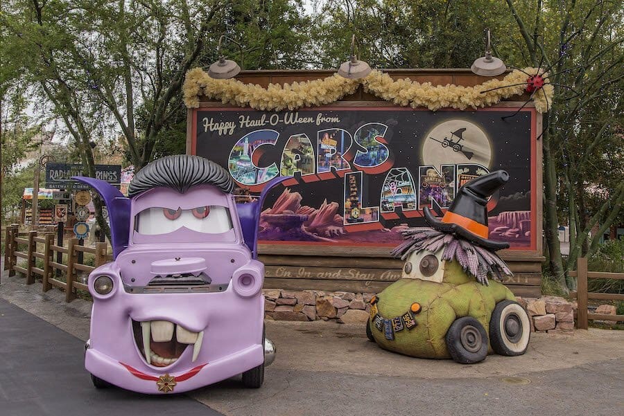 Cars Land Characters In Their Halloween Costumes At Disney California Adventure Park