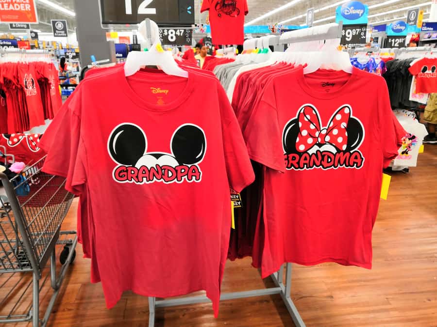 Disney Shirts Displayed At The Department Store