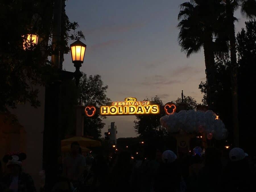 Festival Of Holidays Signage At Disney California Adventure Park,