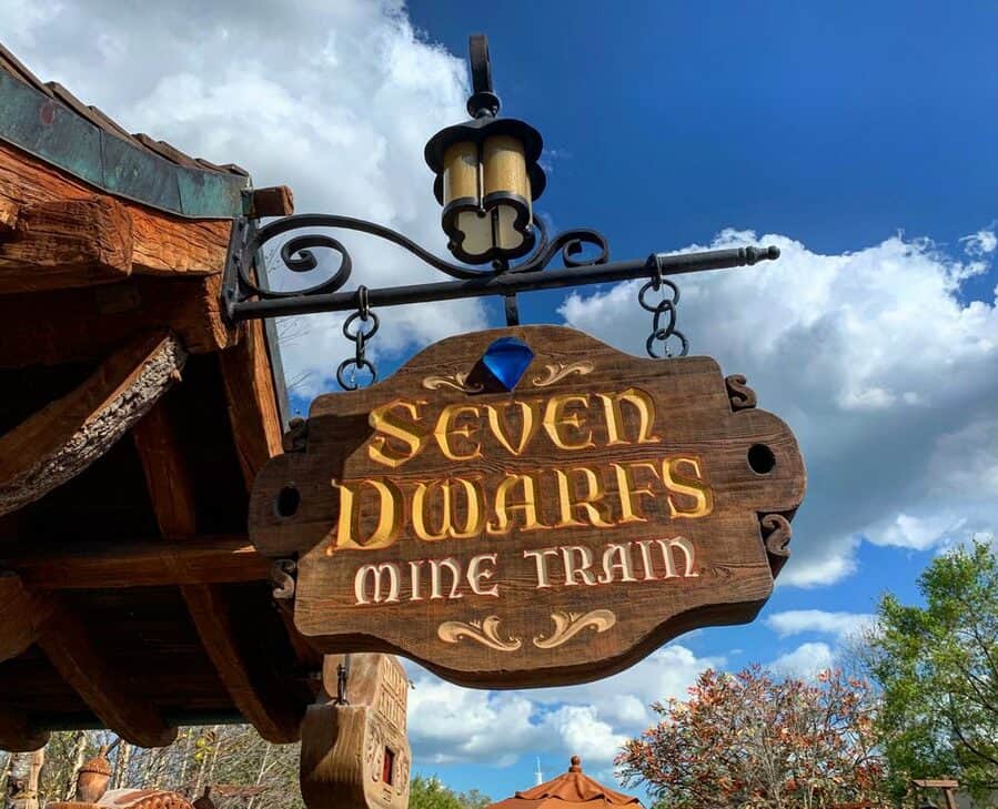 Seven Dwarfs Mine Train Sign