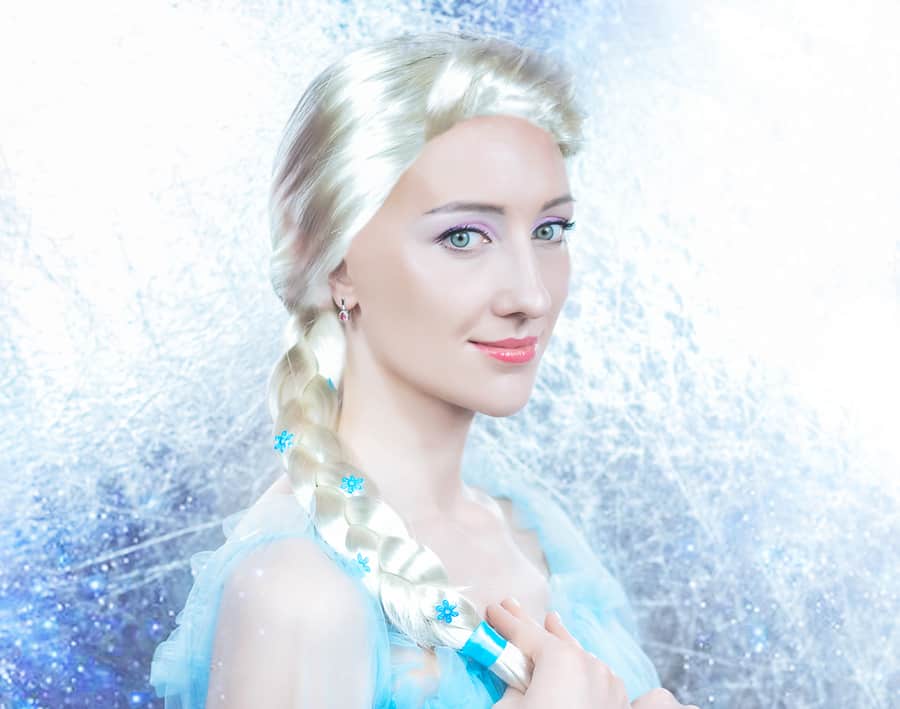 Woman Dressed Up As Elsa
