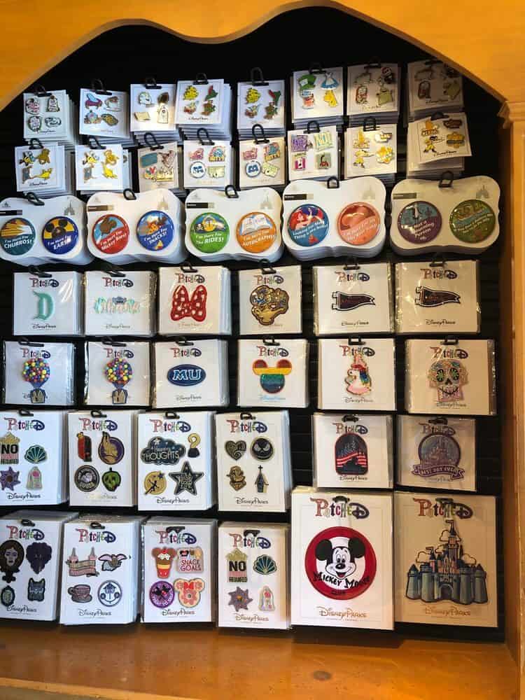 Different Pins At Disney's Pin Trading Store