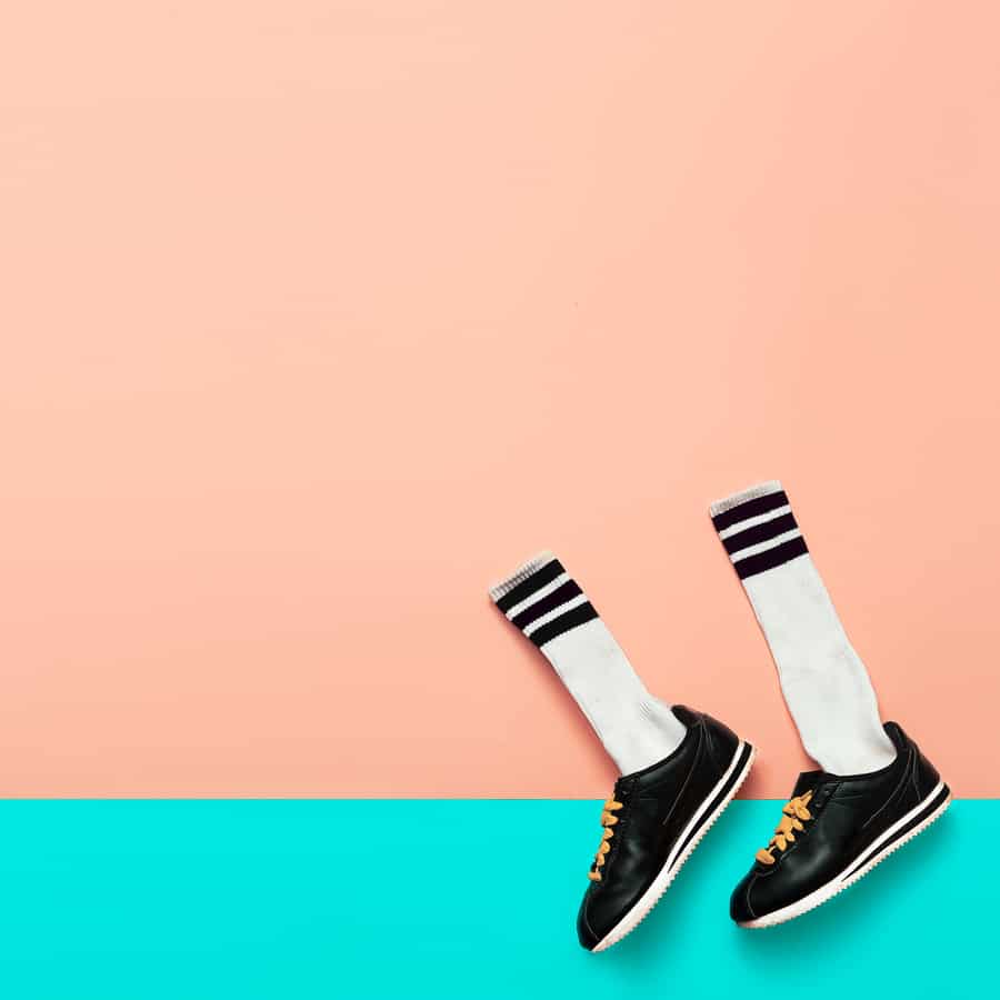Fashion Sneakers And Hipster Socks
