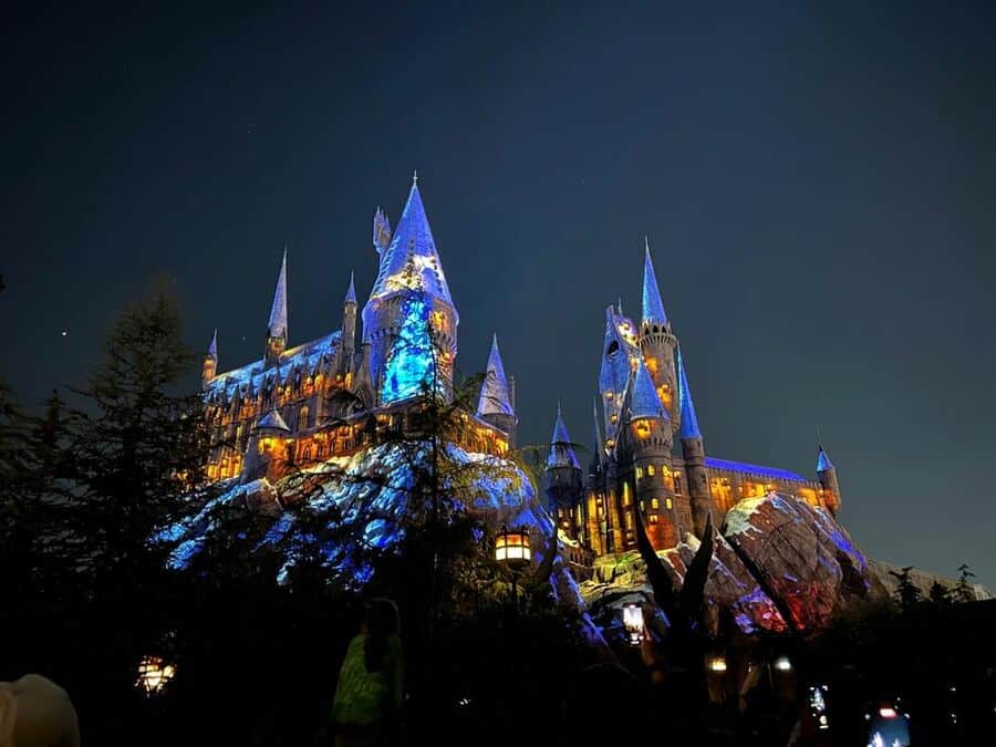 Hogwarts Castle's The Nighttime Lights