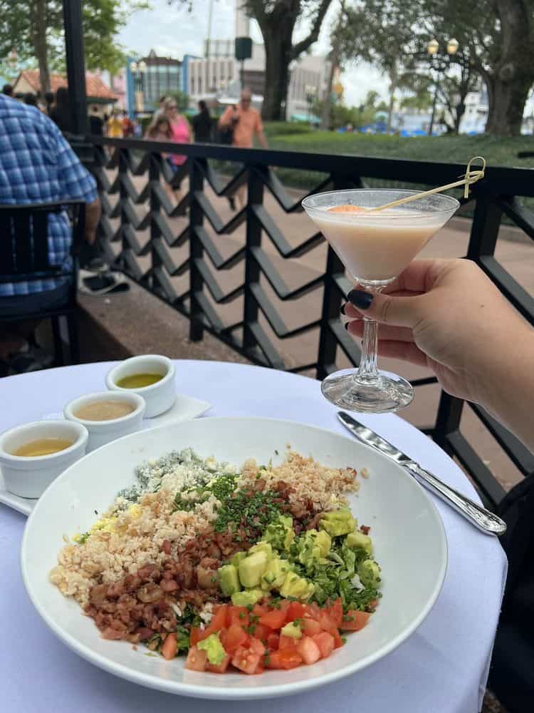 The Famous Cobb Salad Together With A Grapefruit Cake Martini