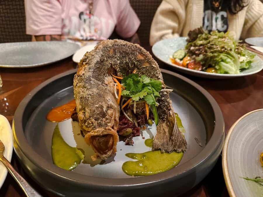 Whole-Fried Sustainable Fish (Sea Bass)