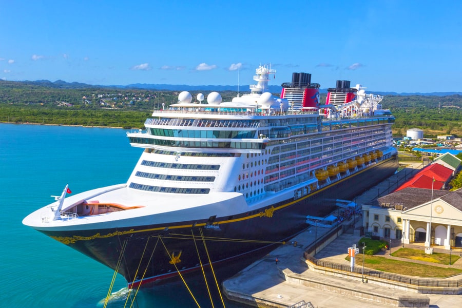 Cruise Ship Disney Fantasy By Disney Cruise Line Docked In Falmouth