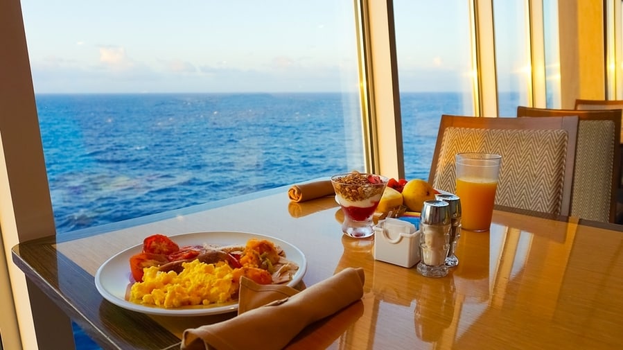Dining Room Buffet Aboard The Abstract Luxury Cruise Ship