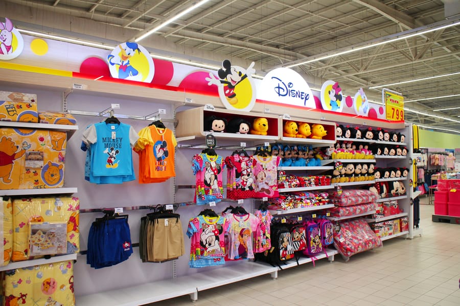 Disney Section In Big C Extra Ladprao Sells Clothes And Toys For Boys And Girls