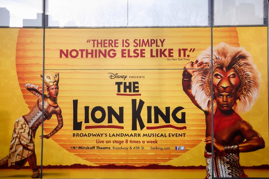 Sign Of Lion King Musical Live At Minskoff Theater