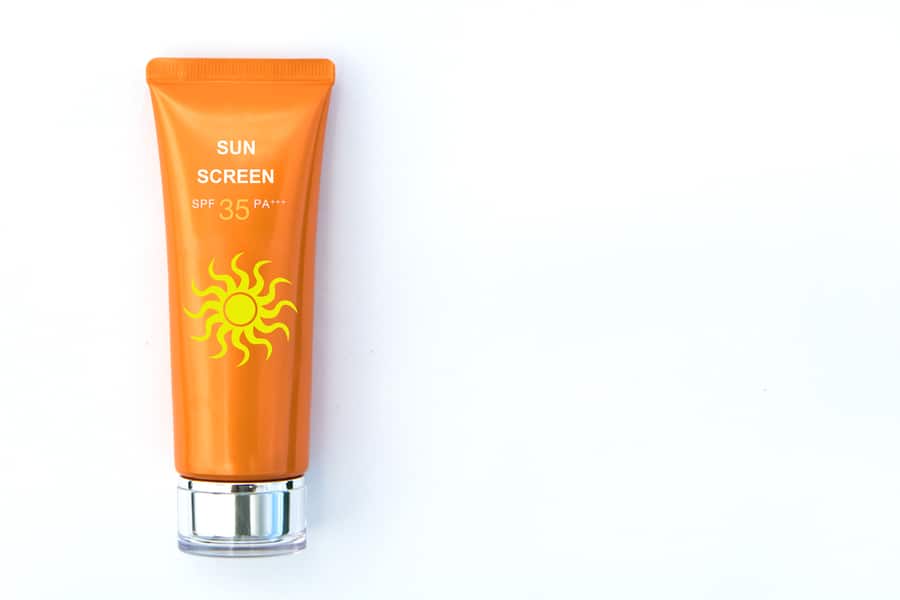 Sunscreen Isloated On White Background