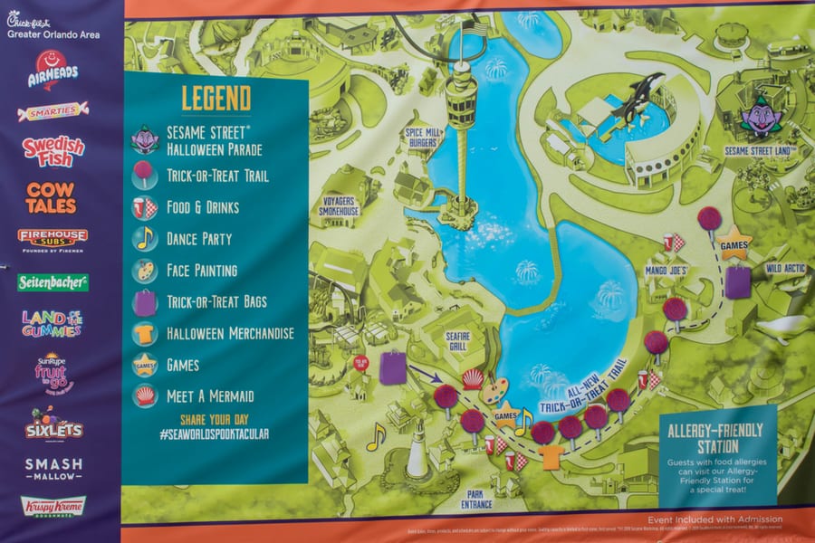 Trick Or Treat Trail Map At Seaworld 95