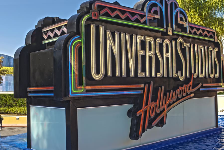 Universal Studios Sign Seen At Universal Studios In Los Angeles